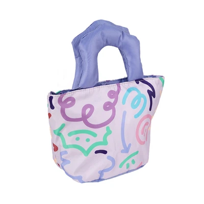 Gambar Ataru Tas Bekal Makanan Colorful Doodle Cloud Random