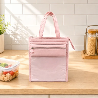 Gambar Ataru Tas Bekal Makanan Dengan Kantung Rectangular  - Pink