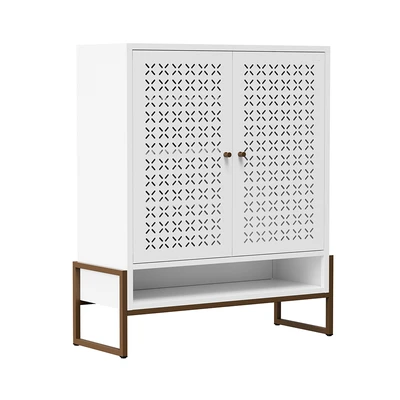 Gambar Stora Famora Kabinet Sepatu 2 Pintu 84.2x35x108 cm - Putih