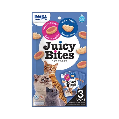 Gambar Inaba Juicy Bites Camilan Kucing Chicken & Tuna 11.3 grx3 pcs