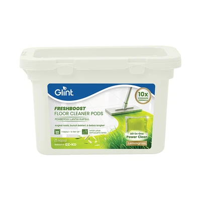 Gambar Glint Freshboost Lemongrass Pembersih Lantai Pods Set 25 Pcs - Hijau