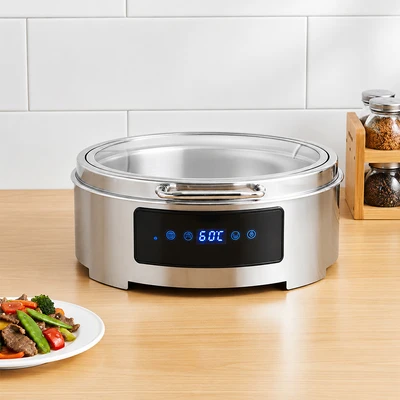 Gambar Kris Penghangat Makanan Elektrik Round 6 Liter 500 watt - Silver