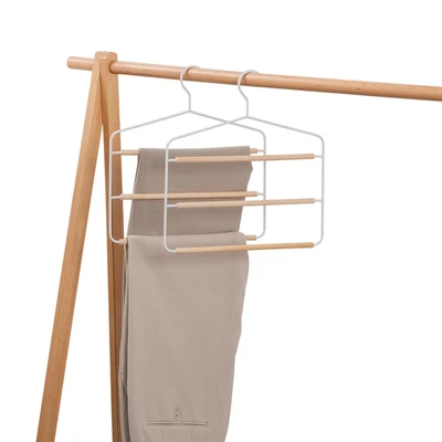 Gambar Stora Hanger Celana Kayu Dengan 3 Bar 35 cm - Putih
