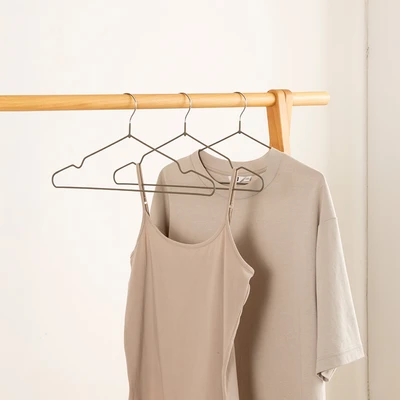 Gambar Stora Hanger Baju Metal PVC Slim 40.5 cm Set 5 pcs - Abu-Abu