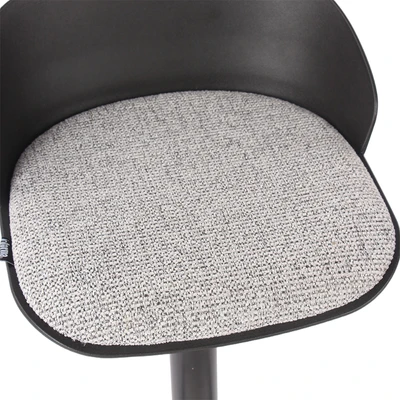 Gambar Informa Callen Bangku Bar Fabric - Hitam/Abu-Abu