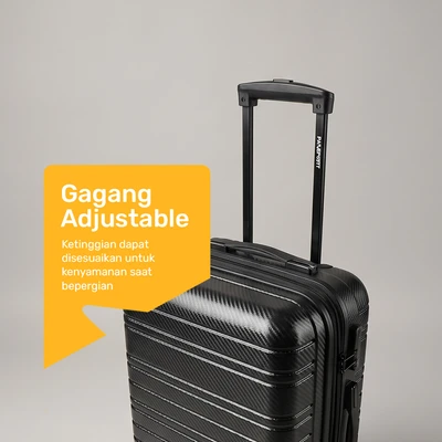 Gambar Passport Blythe Koper PC & ABS TSA Lock Expandable Carbon FIber 20 Inch - Hitam