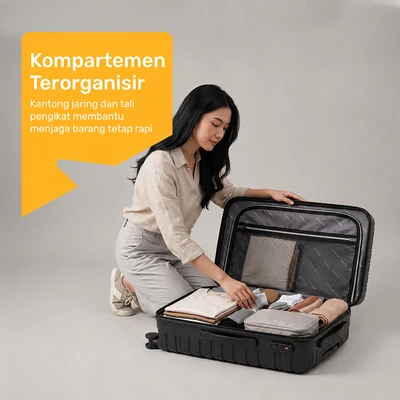 Gambar Passport Blythe Koper PC & ABS TSA Lock Expandable Carbon FIber 24 Inch - Hitam