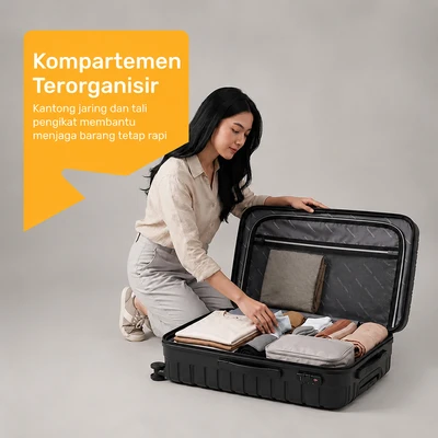 Gambar Passport Blythe Koper PC & ABS TSA Lock Expandable Carbon FIber 28 Inch - Hitam