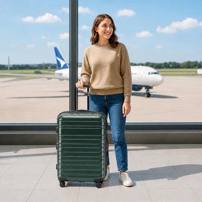 Gambar Passport Blythe Koper PC & ABS TSA Lock Expandable Carbon FIber 28 Inch - Hijau