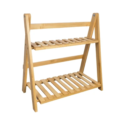 Gambar Informa Kenji Rak Penyimpanan 2 Tingkat Bambu 40x18x40 cm - Cokelat Natural