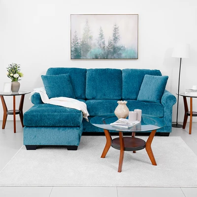 Gambar Ashley Kexlor Sofa L Sectional Fabric - Hijau