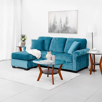 Gambar Ashley Kexlor Sofa L Sectional Fabric - Hijau
