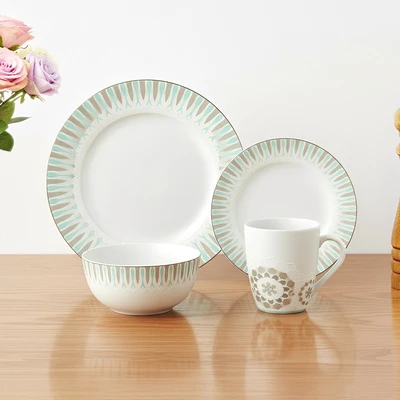Gambar Delicia Anna Perlengkapan Makan Porcelain Premium Set 16 pcs - Mix