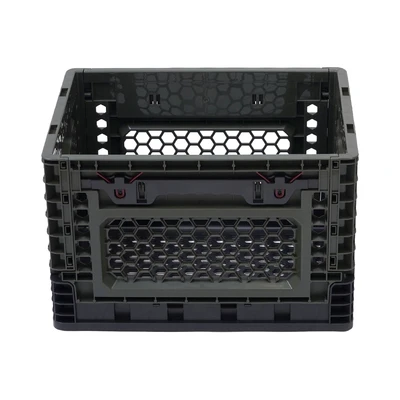 Gambar Maxbuilt Keranjang Penyimpanan Lipat Plastik 39.5x29.5x25.5 cm - Hijau Tua