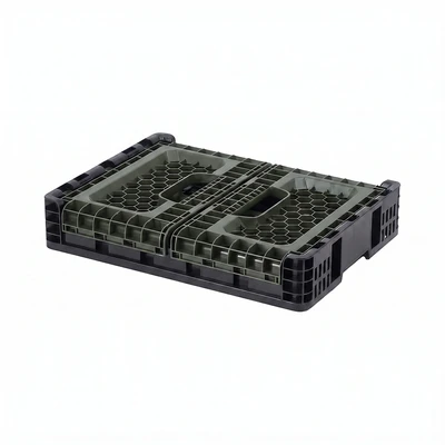 Gambar Maxbuilt Keranjang Penyimpanan Lipat Plastik 39.5x29.5x25.5 cm - Hijau Tua