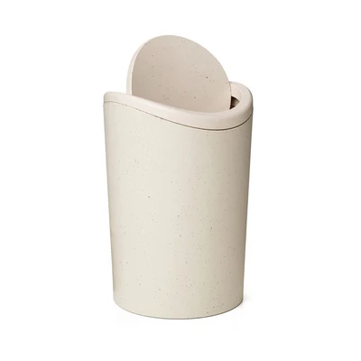 Gambar Tatay Tempat Sampah Kamar Mandi Tutup Swing Plastik Eco Friendly 6 Liter - Krem