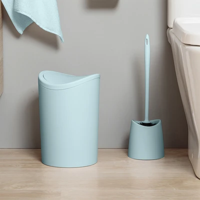 Gambar Tatay Sikat Toilet Nylon Dengan Holder - Biru Cloud
