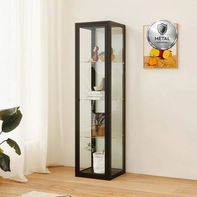 Gambar Informa Leora Curio Lemari Pajang 4 Tingkat 40x40x160 cm - Hitam