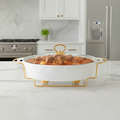 Jual Appetite Lily Wadah Saji Casserole Porcelain Oval Dengan Tutup ...