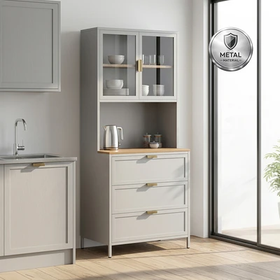 Gambar Informa Penny Kabinet Dapur Metal High - Abu-Abu