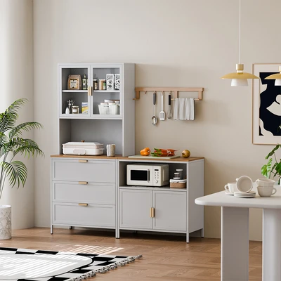 Gambar Informa Penny Kabinet Dapur Metal High - Abu-Abu