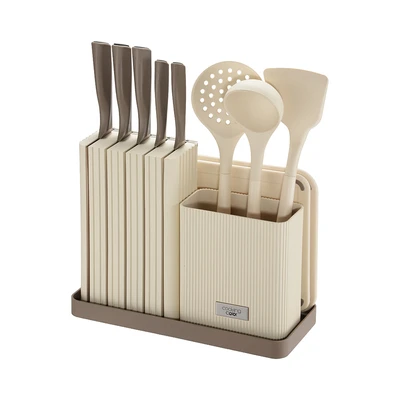 Gambar Cooking Color Huxton Set Pisau & Peralatan Masak - Krem Beige