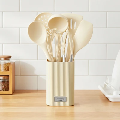 Gambar Cooking Color Horton Peralatan Masak Dengan Holder Set 7 Pcs - Putih Milky