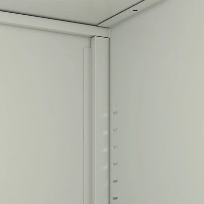 Gambar Stora Lemari Pakaian Japandi 3 Pintu Dengan 2 Laci 120x50x195 cm - Putih