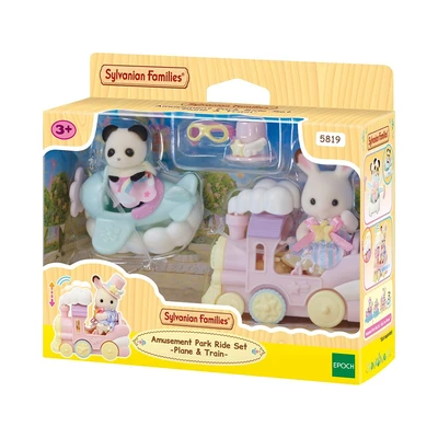 Gambar Sylvanian Families Set Amusement Park Ride Plane & Train - Mix