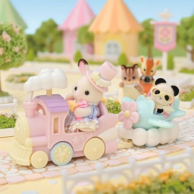 Gambar Sylvanian Families Set Amusement Park Ride Plane & Train - Mix
