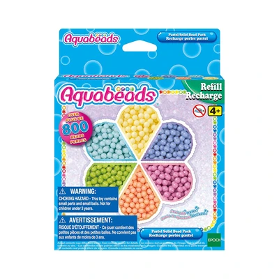 Gambar Aqua Beads Set Refill Pastel Solid Bead Pack - Mix