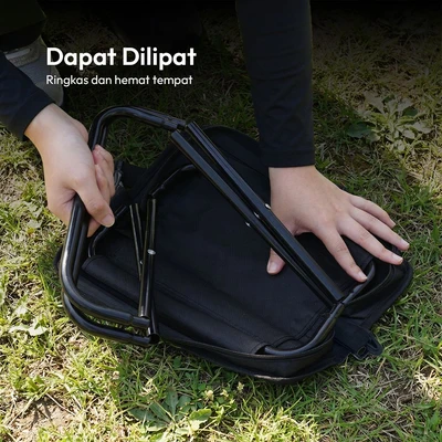 Gambar Montec Kursi Lipat Handbag Dengan Strap - Hitam