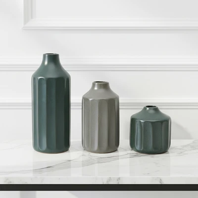 Gambar Forhom Luma Vas Bunga Stoneware Set 3 Pcs - Mix