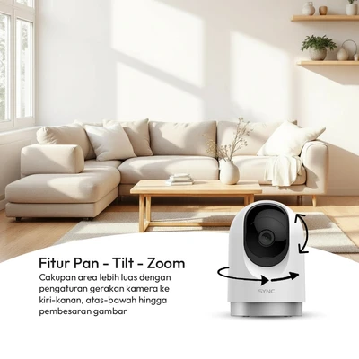 Gambar Krisbow Sync Smart IP Camera Wifi 3MP PTZ Z3  - Putih