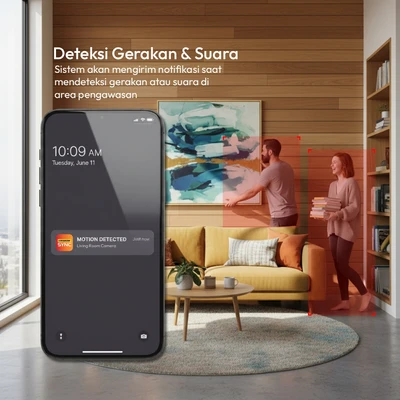 Gambar Krisbow Sync Smart IP Camera Wifi 3MP PTZ Z3  - Putih