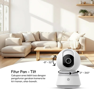 Gambar Krisbow Sync Smart IP Camera Wifi 4MP PT Speed Z12B - Putih