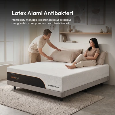 Gambar Informa Sleep 180x200x32 cm Alexa Kasur Foam Latex Smart Pocket Springbed - Putih