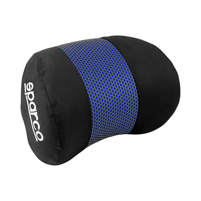 Gambar Sparco Bantal Leher Kursi Mobil Gridline - Hitam/Biru
