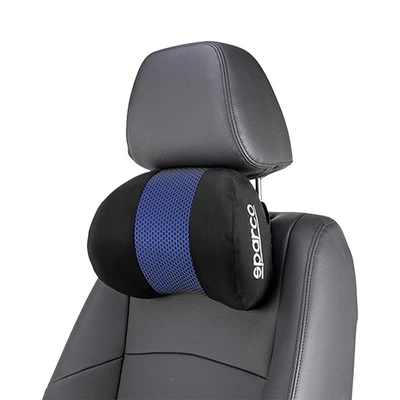 Gambar Sparco Bantal Leher Kursi Mobil Gridline - Hitam/Biru