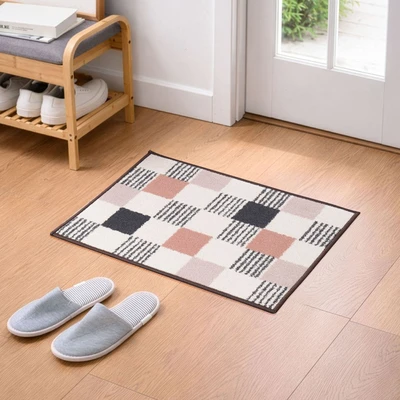 Gambar Informa Raven Keset Pintu Polyester Checkered 50x70 cm - Mix