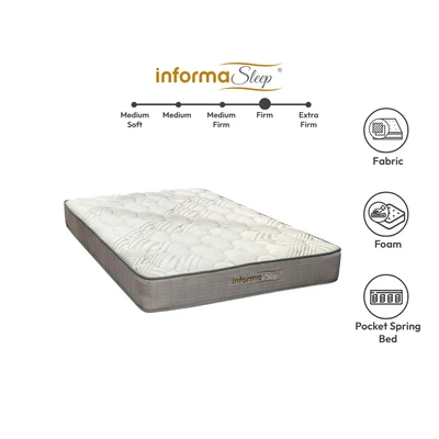 Gambar Informa Sleep Ardent 100x200x20 cm Kasur Foam Pocket Springbed - Abu-Abu