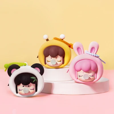 Gambar Rolife Nanci Fluffy Earphone Pouch Bee - Kuning/cokelat