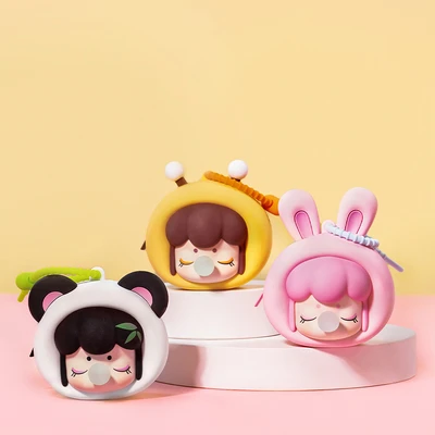 Gambar Rolife Nanci Fluffy Earphone Pouch Rabbit - Pink