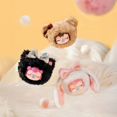 Gambar Rolife Nanci Animal Gantungan Kunci Boneka Rabbit - Putih/pink