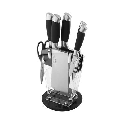 Gambar Cooking Color Liam Pisau Dengan Block Penyimpanan Set 6 pcs