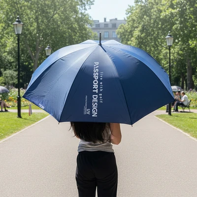 Gambar Passport Payung Stick UV Protection Manual Open 120 cm - Biru Navy