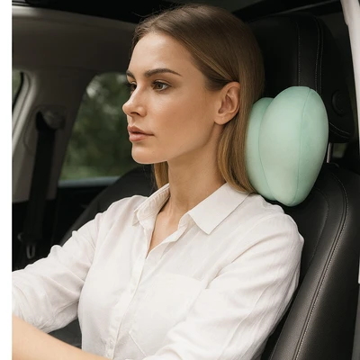 Gambar Otto Klasse Bantal Leher Kursi Mobil Memory Foam - Hijau Teal