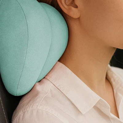 Gambar Otto Klasse Bantal Leher Kursi Mobil Memory Foam - Hijau Teal