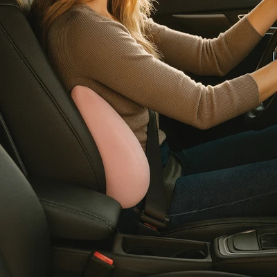 Gambar Otto Klasse Bantal Punggung Kursi Mobil Memory Foam - Pink