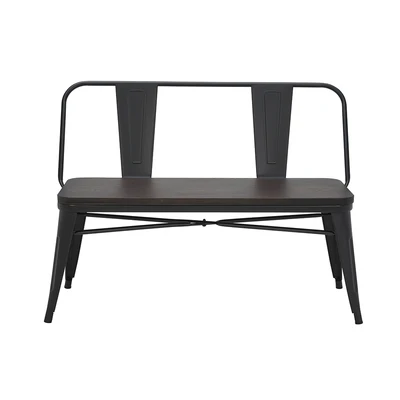Gambar Informa London Bangku Bench Dengan Sandaran - Hitam